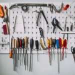 Workshop Wall of various tools and instruments